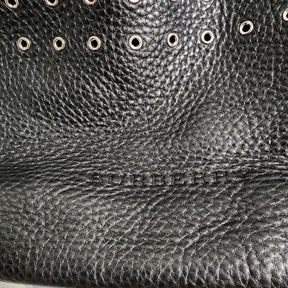 BURBERRY MAIDSTONE MEDIUM CALFSKIN TOTE EUC SILVERSTONE GROMMETS - Picture 3 of 13